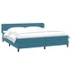 Box Spring легло с матраци Тъмно синьо 200x210 cm кадифе
