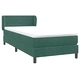Box Spring легло с матрак Тъмнозелено 90x220 cm Кадифе