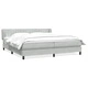 Box Spring легло с матраци Светло сиво 180x210 cm кадифе