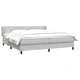 Box Spring легло с матраци Светло сиво 180x210 cm кадифе