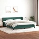 Box Spring легло с матраци Тъмнозелено 180x210 cm кадифе