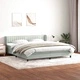 Box Spring легло с матраци Светло сиво 200x210 cm кадифе