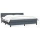 Box Spring легло с матраци Тъмно сиво 200x210 cm Кадифе