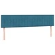 Box Spring легло с матраци Тъмно синьо 200x210 cm кадифе