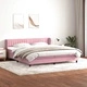 Box Spring легло с матраци розово 200x210 cm кадифе