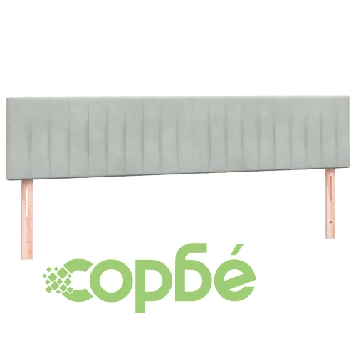 Box Spring легло с матраци Светло сиво 180x220 cm кадифе ➤ топ цена ➤ sorbe.bg