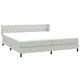 Box Spring легло с матраци Светло сиво 180x210 cm кадифе