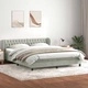Box Spring легло с матраци Светло сиво 180x210 cm кадифе