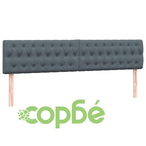 Box Spring легло с матраци Тъмно сиво 180x210 cm кадифе ➤ топ цена ➤ sorbe.bg