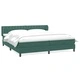 Box Spring легло с матраци Тъмнозелено 180x210 cm кадифе