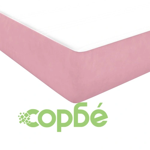 Box Spring легло с матраци Розово 180x210 cm Кадифе ➤ топ цена ➤ sorbe.bg