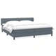 Box Spring легло с матраци Тъмно сиво 200x210 cm Кадифе