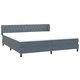 Box Spring легло с матраци Тъмно сиво 200x210 cm Кадифе