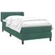 Box Spring легло с матрак Тъмнозелено 90x220 cm Кадифе