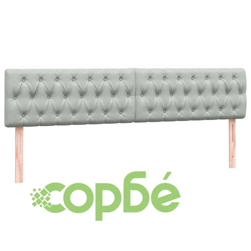 Box Spring легло с матраци Светло сиво 180x220 cm кадифе ➤ топ цена ➤ sorbe.bg