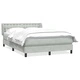 Боксспринг легло с матрак, светлосиво, 160x210 см, кадифе