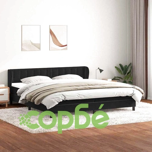 Box Spring легло с матраци Black 180x210 cm Velvet ➤ топ цена ➤ sorbe.bg