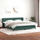 Box Spring легло с матраци Тъмнозелено 180x210 cm кадифе