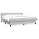 Box Spring легло с матраци Светло сиво 200x210 cm кадифе