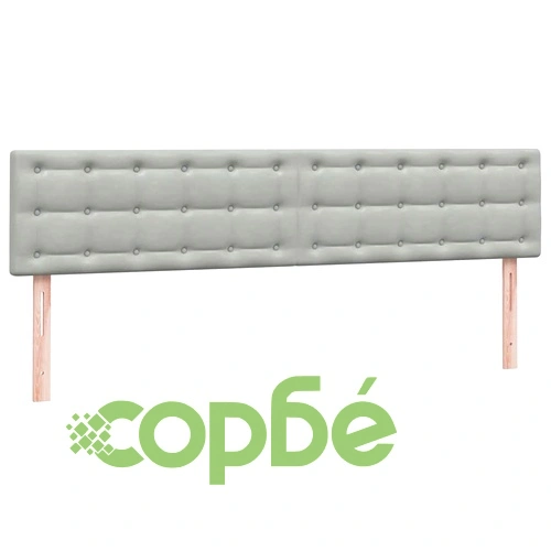 Box Spring легло с матраци Светло сиво 200x210 cm кадифе ➤ топ цена ➤ sorbe.bg