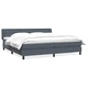 Box Spring легло с матраци Тъмно сиво 200x210 cm Кадифе