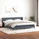 Box Spring легло с матраци Тъмно сиво 200x210 cm Кадифе