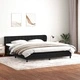 Box Spring легло с матраци Черно 200x210 cm Кадифе