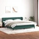 Box Spring легло с матраци Тъмно зелено 200x210 cm кадифе