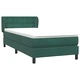 Box Spring легло с матрак Тъмнозелено 90x220 cm Кадифе