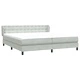 Box Spring легло с матраци Светло сиво 180x220 cm кадифе