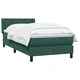 Box Spring легло с матрак Тъмнозелено 90x220 cm Кадифе