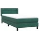 Box Spring легло с матрак Тъмнозелено 90x220 cm Кадифе