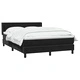 Боксспринг легло с матрак, черно, 140x220 см, кадифе