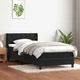 Боксспринг легло с матрак, черно, 80x220 cm, кадифе