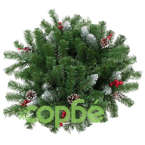 Изкуствена осветена коледна елха за алея, зелена, 40 см, PVC ➤ топ цена ➤ sorbe.bg