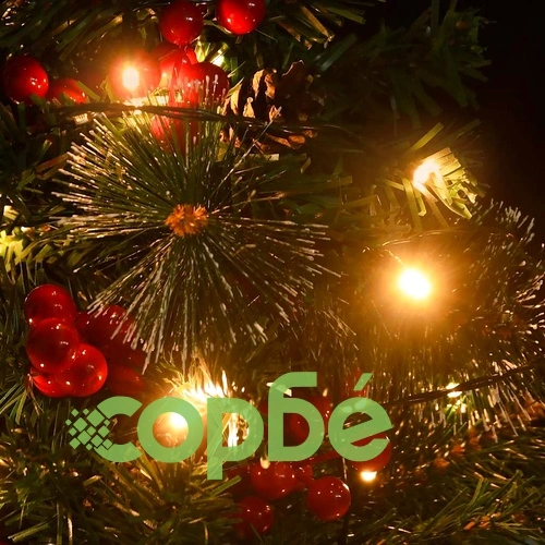 Изкуствени осветени коледни елхи за алея, 2 бр, 76 см, PVC ➤ топ цена ➤ sorbe.bg