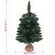Изкуствена осветена коледна елха със стойка зелена 60 см PVC