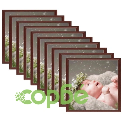 Фоторамки за колаж, 10 бр, за маса, тъмночервени, 20x20 см ➤ топ цена ➤ sorbe.bg