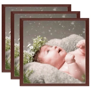 Фоторамки за колаж, 3 бр, за маса, тъмночервени, 30x30 см