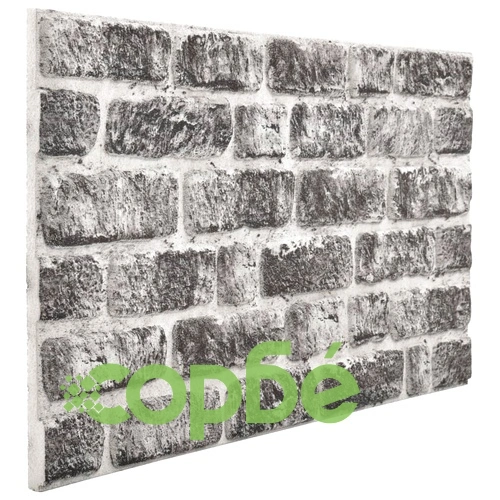 3D стенни панели, тухлен дизайн, тъмносиви, 10 бр, EPS ➤ топ цена ➤ sorbe.bg