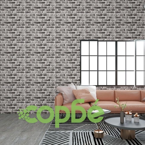 3D стенни панели, тухлен дизайн, тъмносиви, 10 бр, EPS ➤ топ цена ➤ sorbe.bg