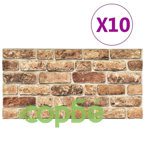 3D стенни панели с дизайн на тухли в тъмнопясъчно 10 бр EPS ➤ топ цена ➤ sorbe.bg