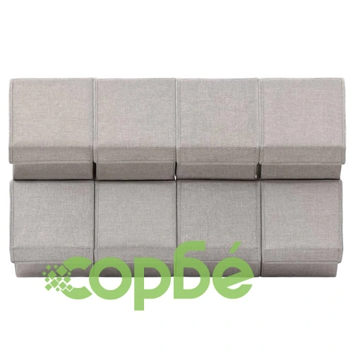 Стифиращи кутии за съхранение с капак комплект от 8 бр плат сив ➤ топ цена ➤ sorbe.bg