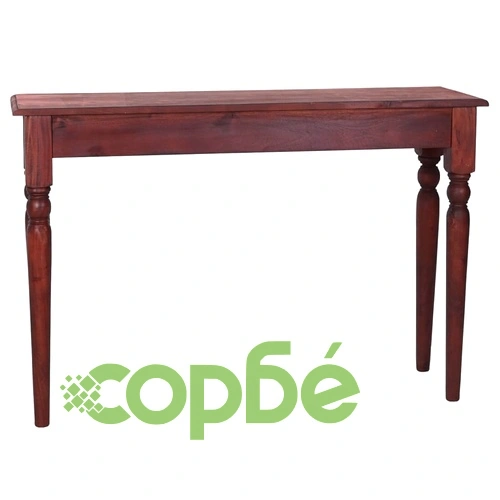 Конзолна маса, класическо кафяво, 110x30x75 см, махагон масив ➤ топ цена ➤ sorbe.bg