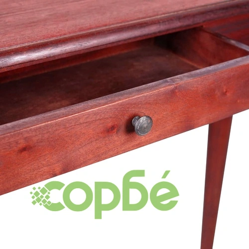 Конзолна маса, класическо кафяво, 110x30x75 см, махагон масив ➤ топ цена ➤ sorbe.bg