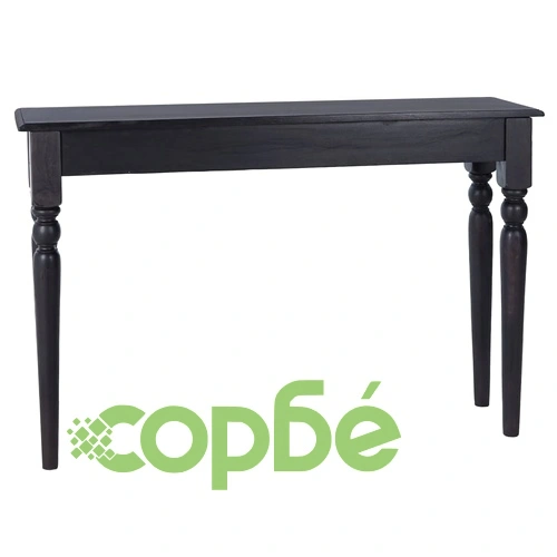 Конзолна маса, светлочерна, 110x30x75 cм, махагонов масив ➤ топ цена ➤ sorbe.bg