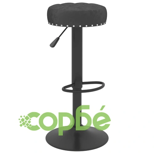 Бар табуретки, 2 бр, черни, кадифе ➤ топ цена ➤ sorbe.bg