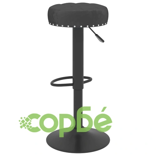 Бар табуретки, 2 бр, черни, кадифе ➤ топ цена ➤ sorbe.bg