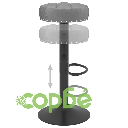 Бар табуретки, 2 бр, тъмносиви, кадифе ➤ топ цена ➤ sorbe.bg