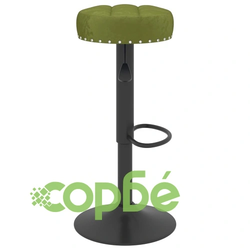 Бар табуретки, 2 бр, светлозелени, кадифе ➤ топ цена ➤ sorbe.bg